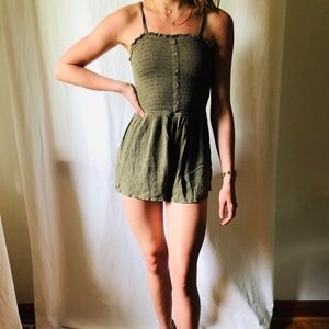 Adorable, olive green romper!